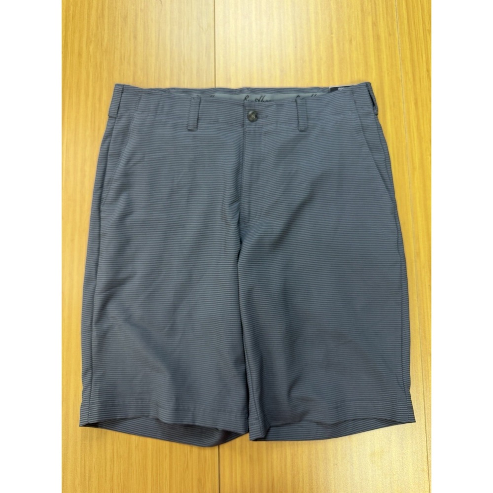 Ben Hogan Men's Performance Stretch Waistband Shorts Gray  Stripe Size 32 NWT